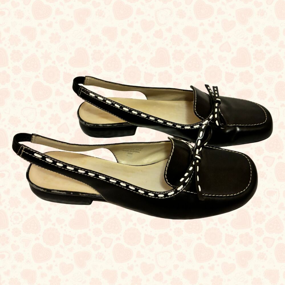 Anne Klein Shoes Women's Size 7.5 Black and White